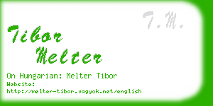 tibor melter business card